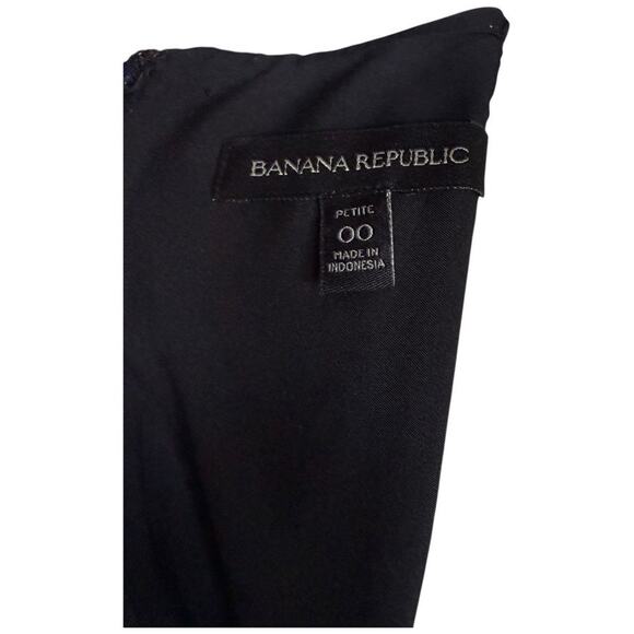 Banana Republic Floral Fit & Flare Sleeveless Ruffle Hem Dress 00 Petite - Picture 5 of 9